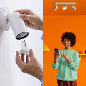 WiZ LED-Spots GU10, 2er-Pack. Einbau und Steuerung per App gezeigt.