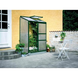 Halls Altan 2 Gewächshaus, grüne Anlehnkonstruktion mit Pflanzen, 0,91 m².