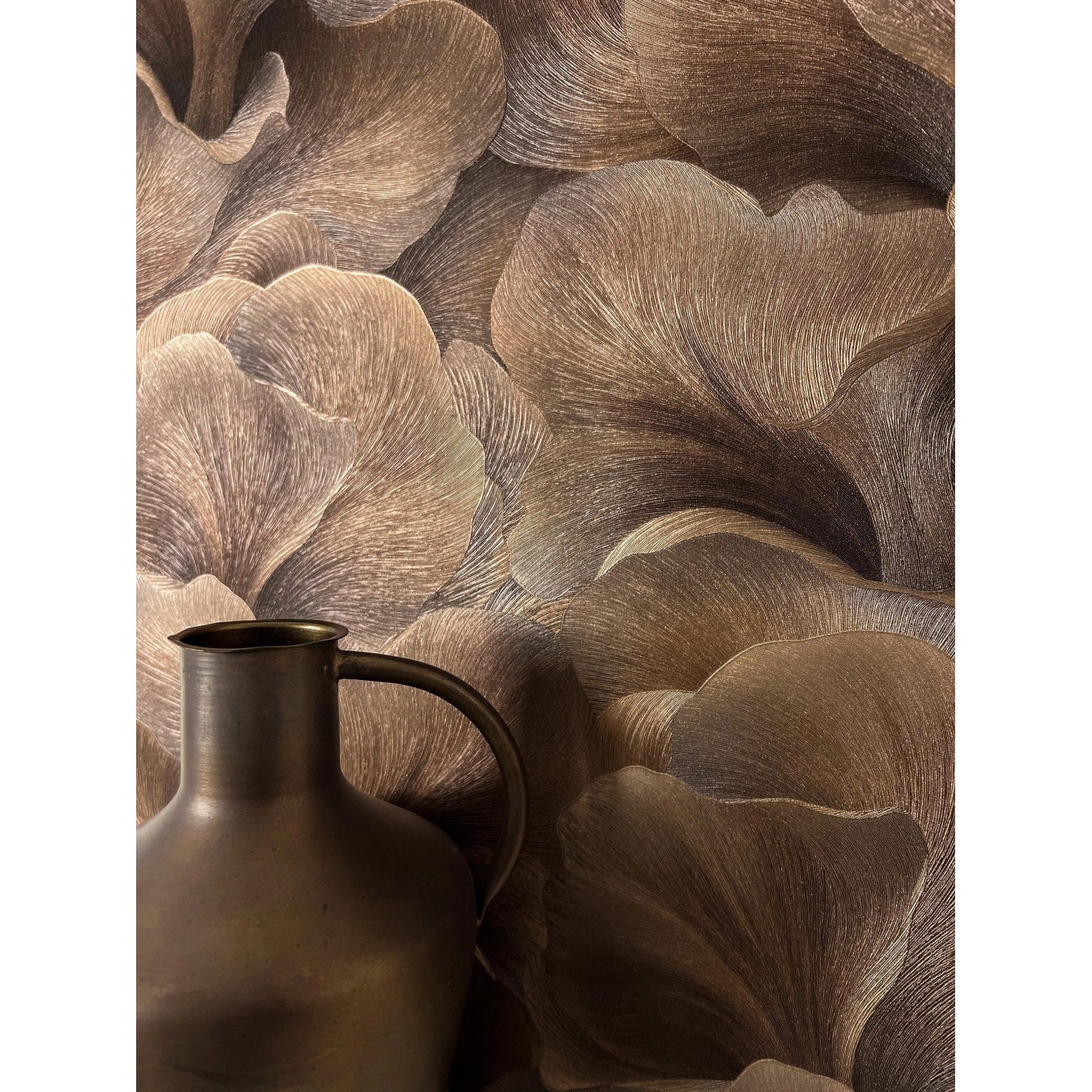 Newroom Vliestapete Diarra Braun Blumen Floral Strukturiert FSC®_2