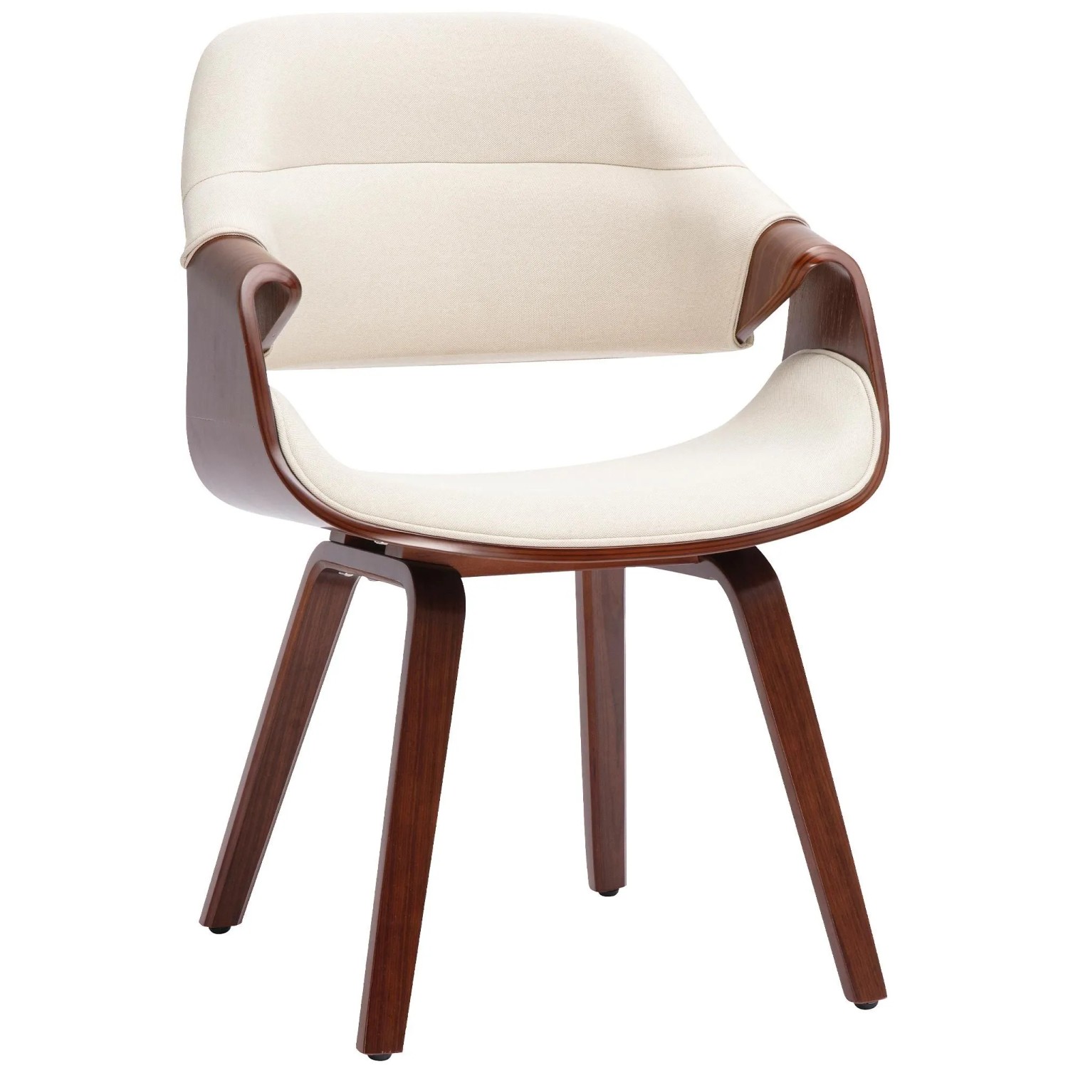 CLP Esszimmerstuhl Maira walnuss/creme/Stoff