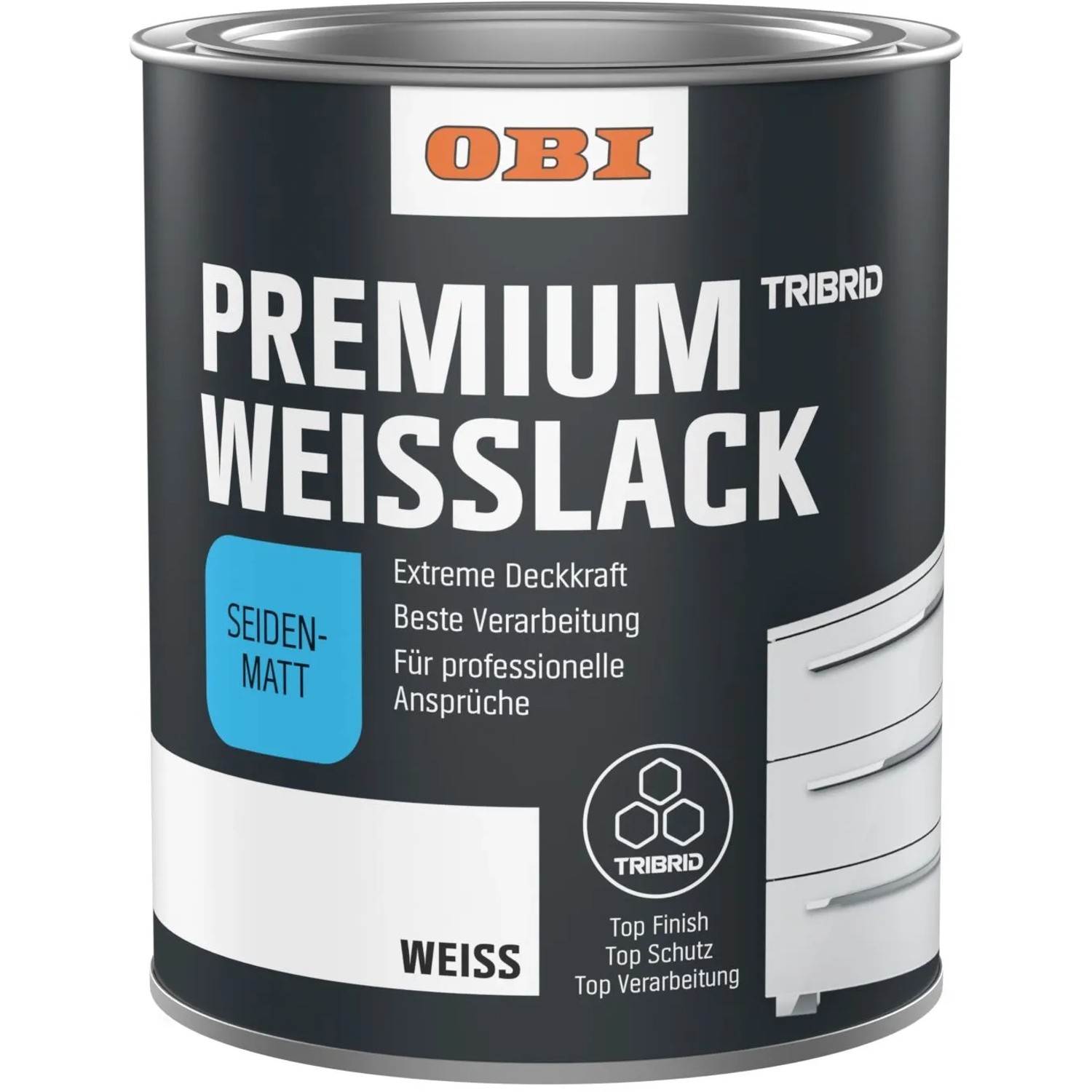 OBI Premium Weißlack Tribrid seidenmatt Weiß