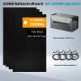Anker SOLIX 2.000 W Balkonkraftwerk: 4 schwarze 500W Glas-Glas Solarmodule, Solarbank Pro 2 Speicher, Kabel.