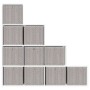 vidaXL Faltboxen 10 Stk Braun 32x32x32 cm Vlies 4018986_5