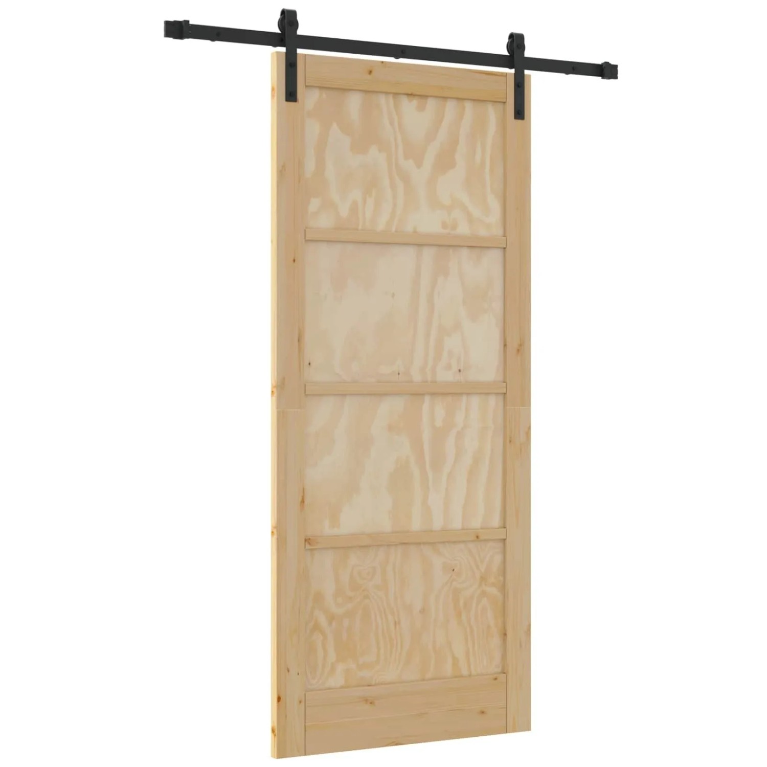 vidaXL Schiebetür Natur 86 x 198,5 cm Massives Kiefernholz 3445438