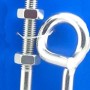 Conacord Schraubhaken, Stahl, Ø 10 mm, 140 mm Länge. Beschlag mit Öse und Gewinde.