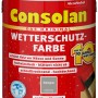 Consolan Wetterschutzfarbe Steingrau, 2,5 l, seidenglänzend. Farbe für Holz im Außenbereich.