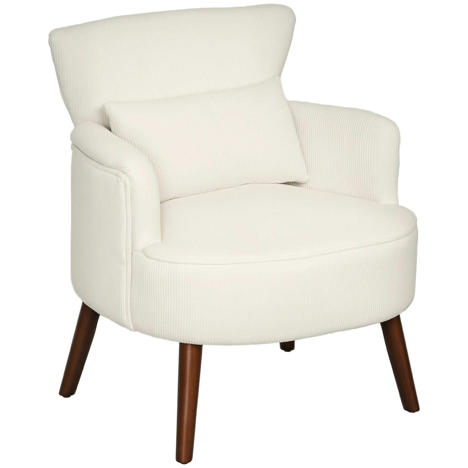 HOMCOM Einzelsessel Polyester Schaumstoff Cremeweiß 69L x 69,5B x 78H cm günstig online kaufen