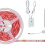 SimpLED Strip Set 10m RGB: LED-Streifen auf Rollen, Fernbedienung und Netzteil.