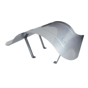 Silberne Zambelli Schornsteinabdeckung (66-75cm x 116-125cm) aus Edelstahl.