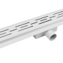 VerosanPro Duschrinne Nakia Komplettset, 90cm, mit Designrost in Matt Weiß.