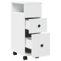 vidaXL Badschrank Schmal mit Rollen Weiß Holzwerkstoff 855232_7