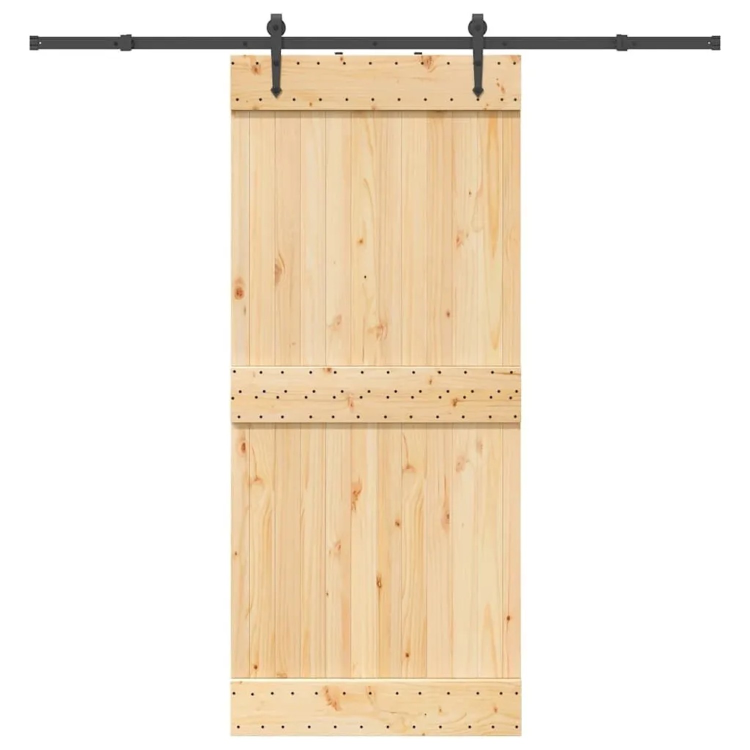 vidaXL Schiebetür mit Beschlag 90x210 cm Massivholz Kiefer 3332697 günstig online kaufen