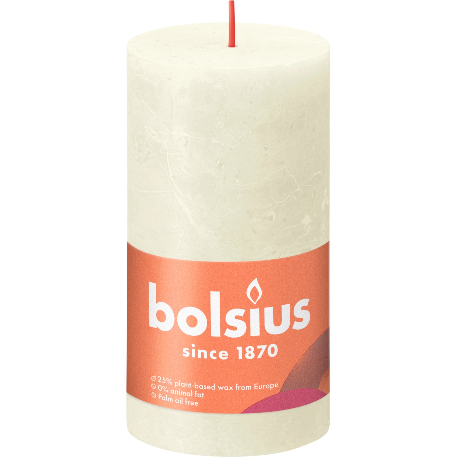 Bolsius Rustik-Kerze Shine 130/68 mm Weiche Perle