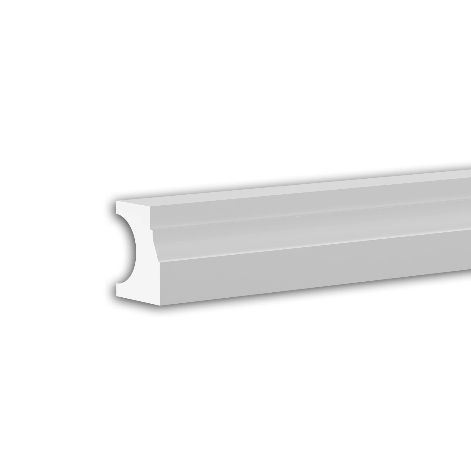 PROFHOME 474211 Halbbalustrade Fußlauf Außenstuck Balustrade Fassaden Element 3 m 300 cm x 7 cm x 8,8 cm Weiß