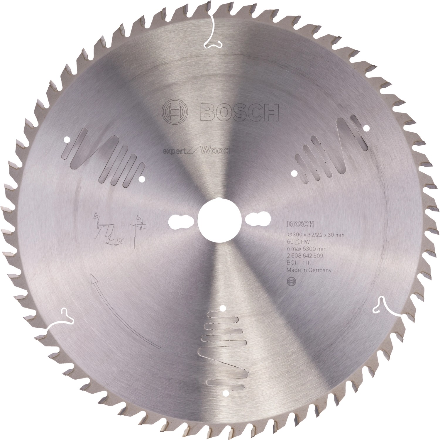 Bosch Kreissägeblatt Expert for Wood 300 x 30 x 3,2 mm 60 Zähne