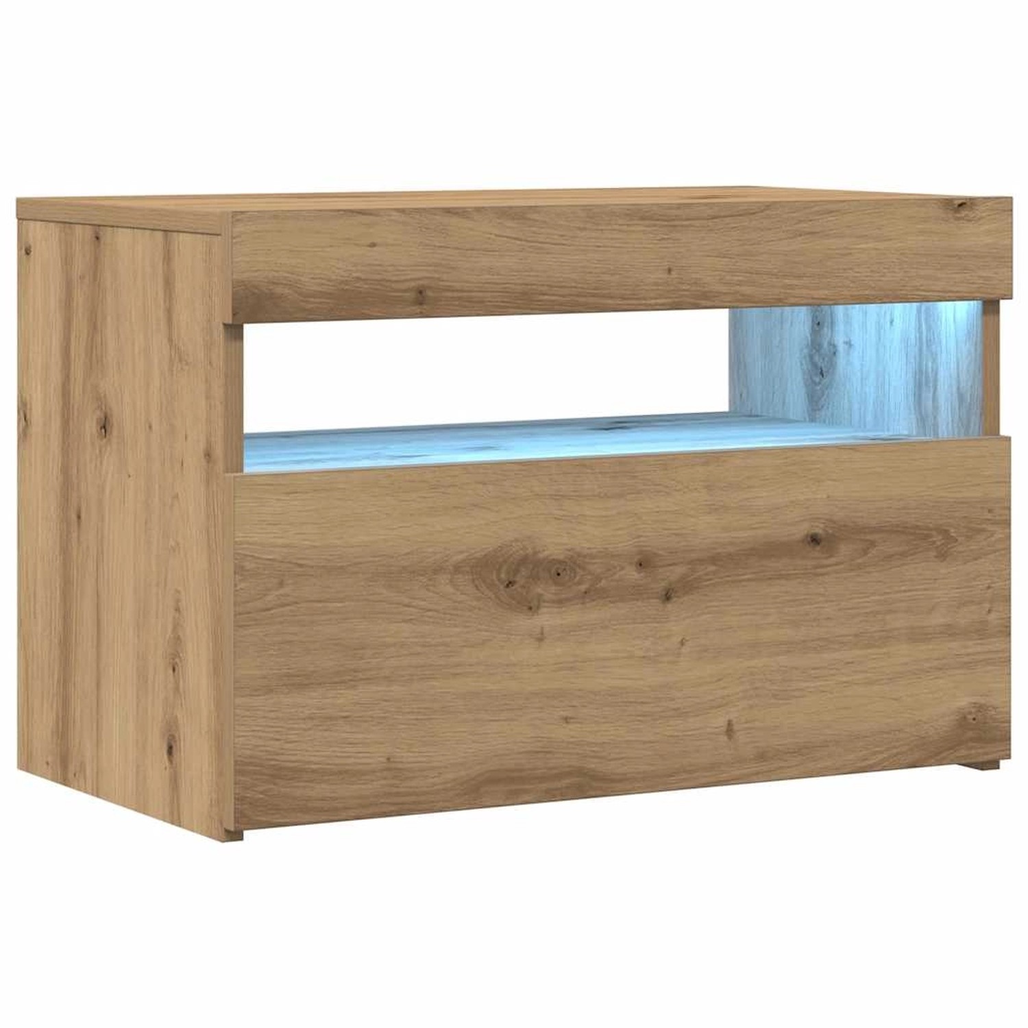 vidaXL TV-Schrank mit LED-Leuchten Artisan-Eiche 60x35x40 cm 856311 günstig online kaufen