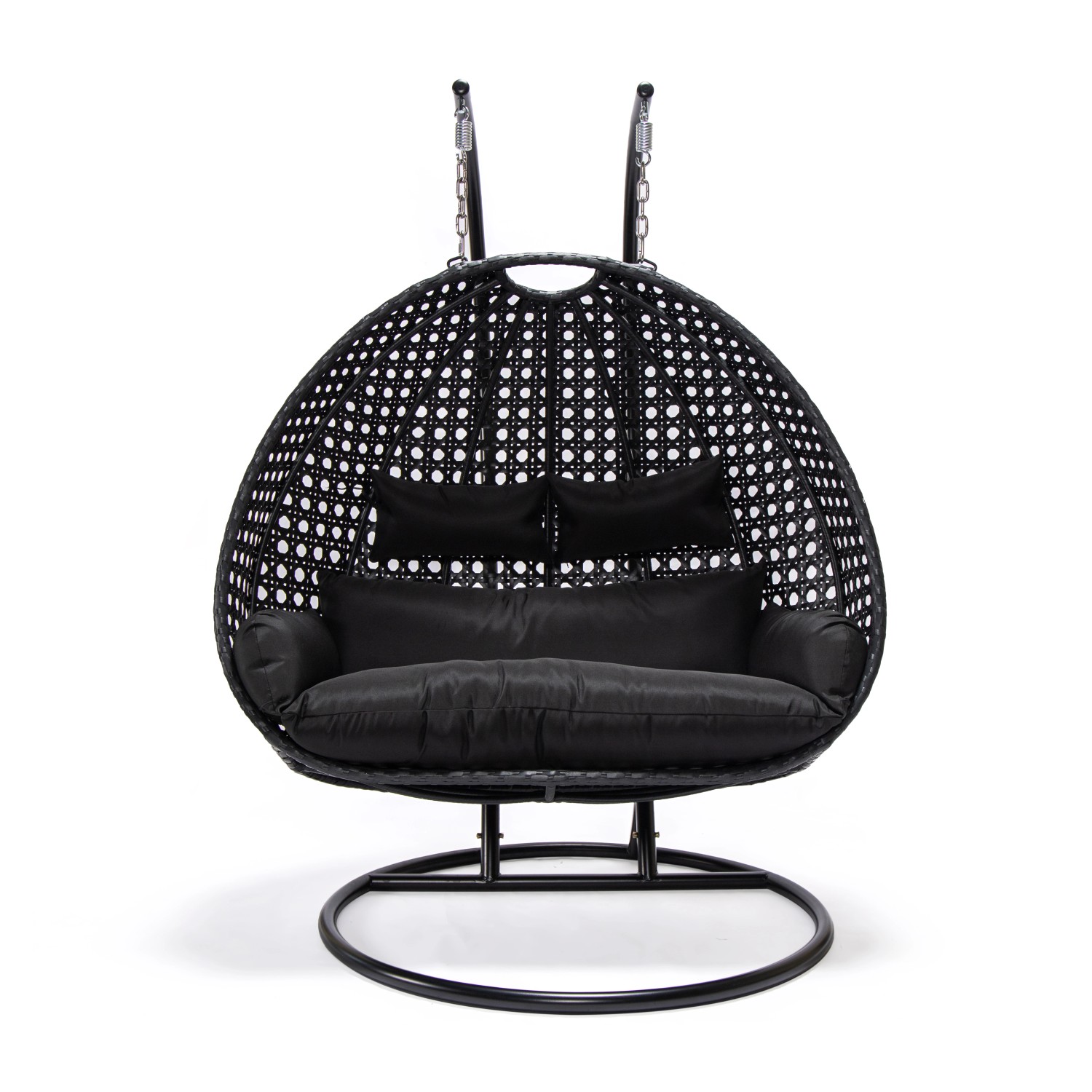 Home Deluxe Hängesessel Twin Polyrattan Schwarz