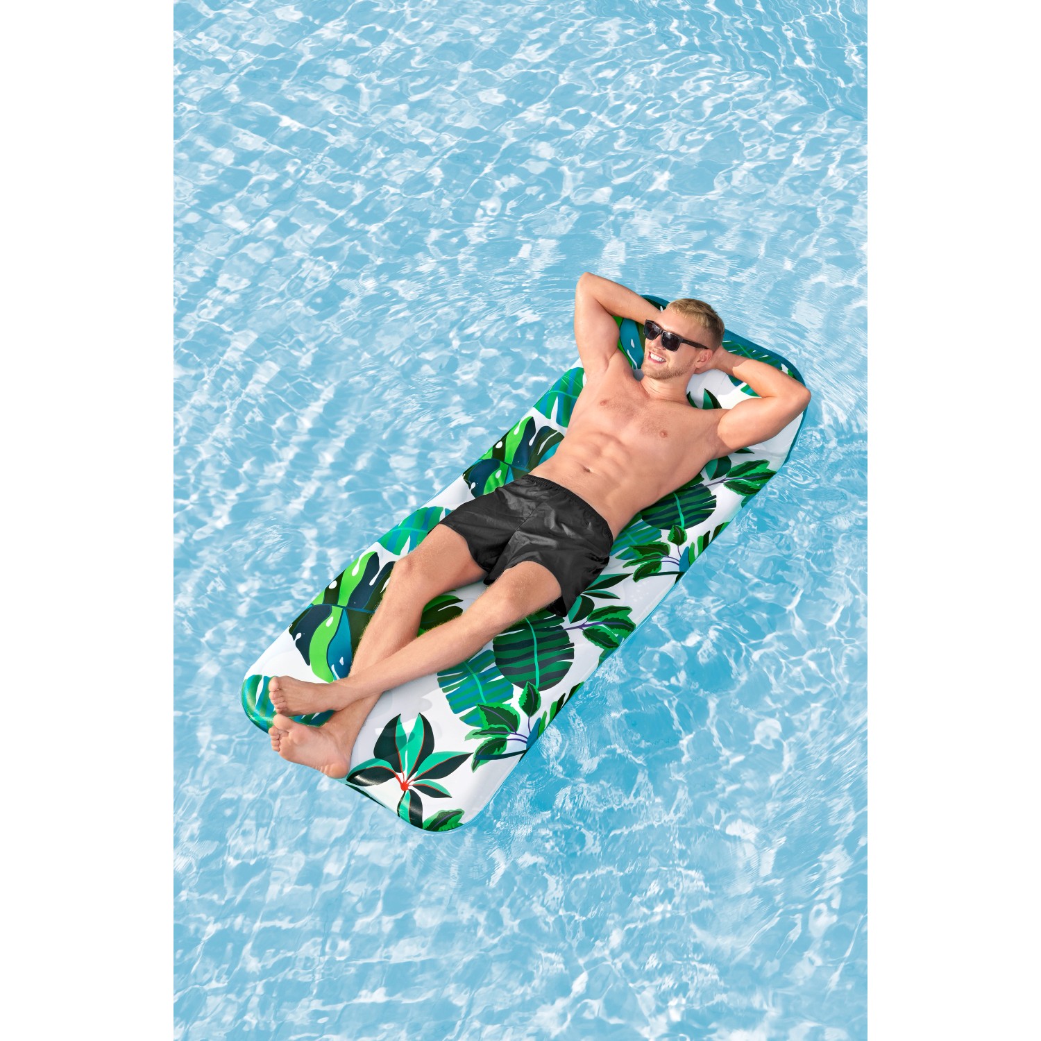 Bestway Luftmatratze Blissfull Drifter mit Textilbezug 183 cm x 73 cm