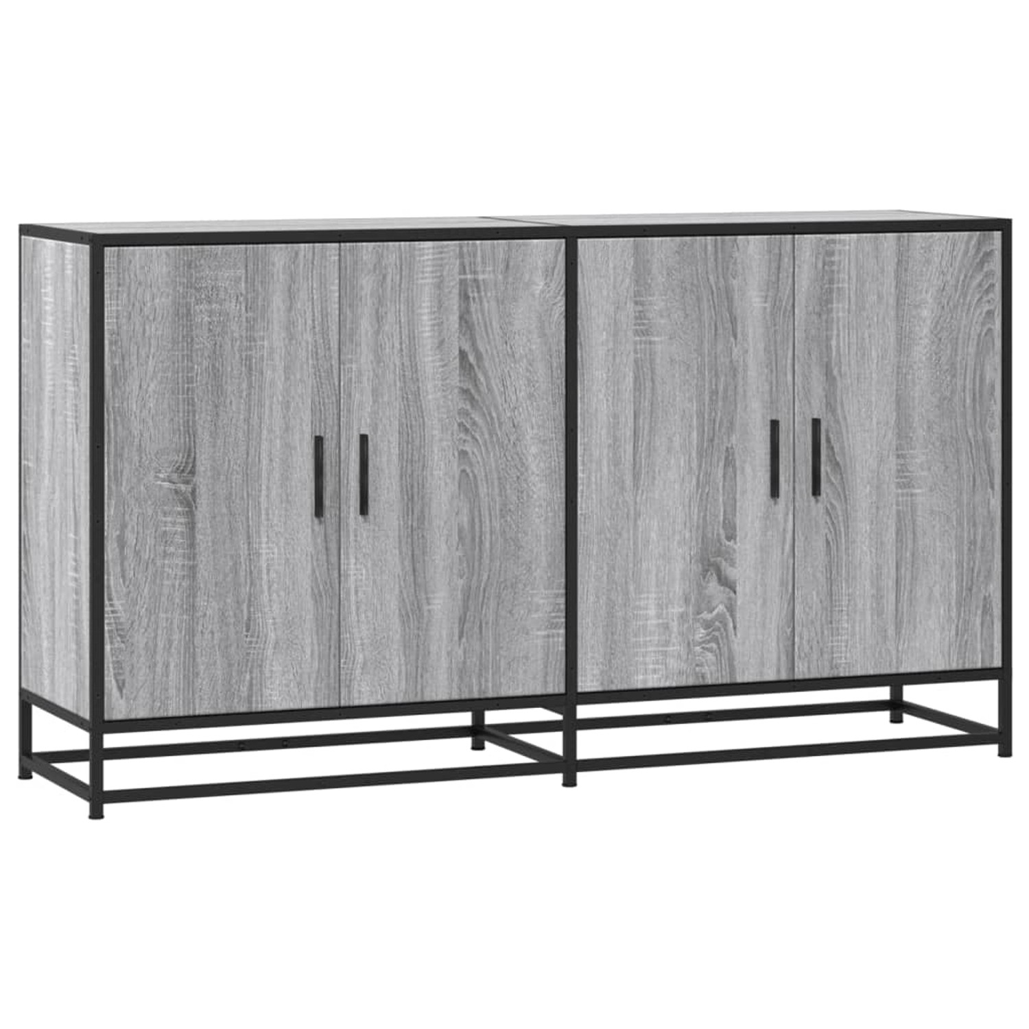 vidaXL Sideboard Grau Sonoma 134x35x76 cm Holzwerkstoff 3300818 günstig online kaufen