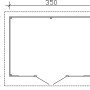 Grundriss des Skan Holz Gartenhauses Ostende 1, 350x250 cm, mit Maßangaben.