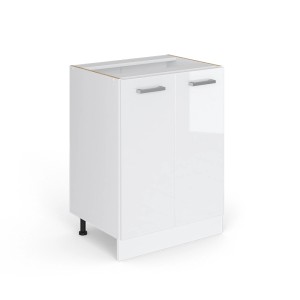 Vicco Küchenunterschrank R-Line, weiß hochglanz, 60 cm breit, ohne Arbeitsplatte.