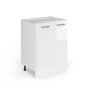 Vicco Küchenunterschrank R-Line, weiß hochglanz, 60 cm breit, ohne Arbeitsplatte.