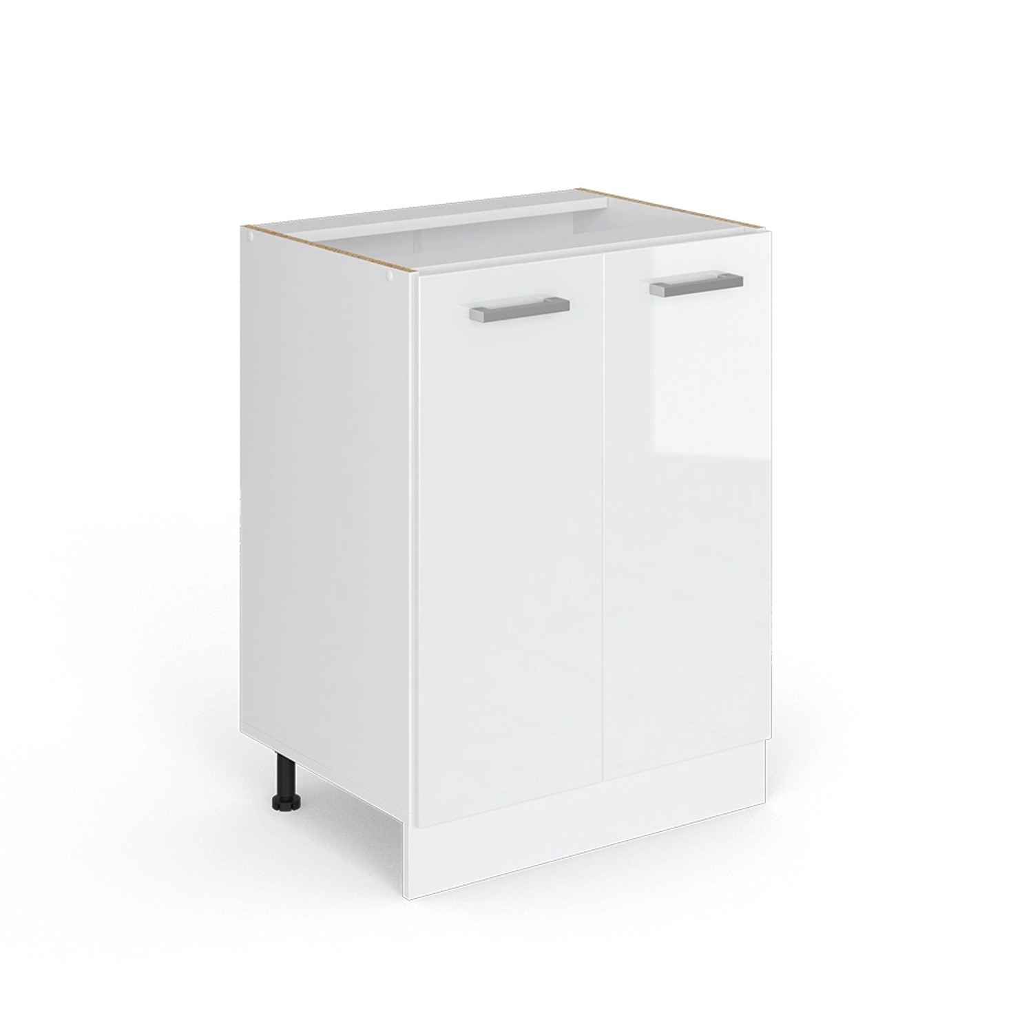 Vicco Unterschrank R-Line, Weiß Hochglanz/Weiß, 60 cm ohne Arbeitsplatte günstig online kaufen