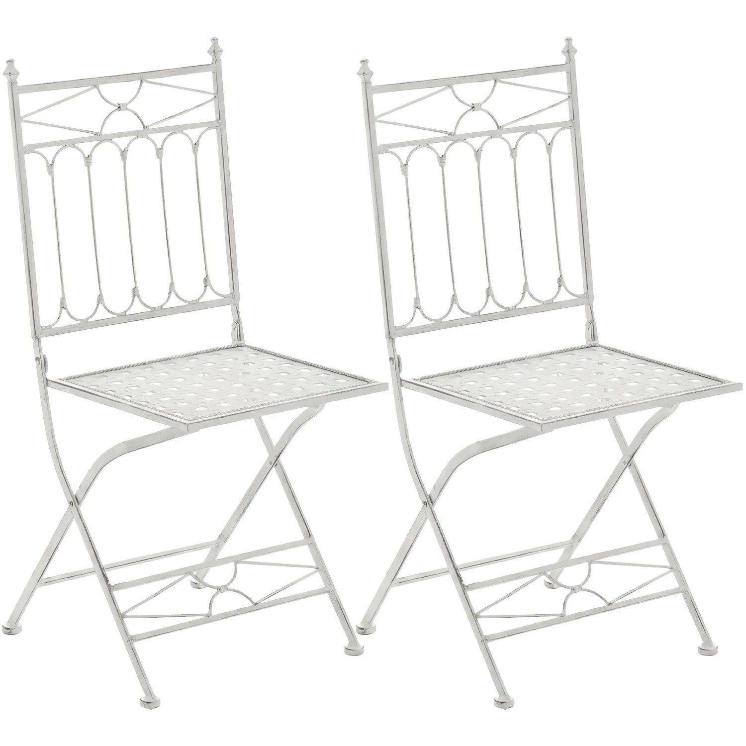 CLP 2er Set Klappstühle Asina Antik Weiß