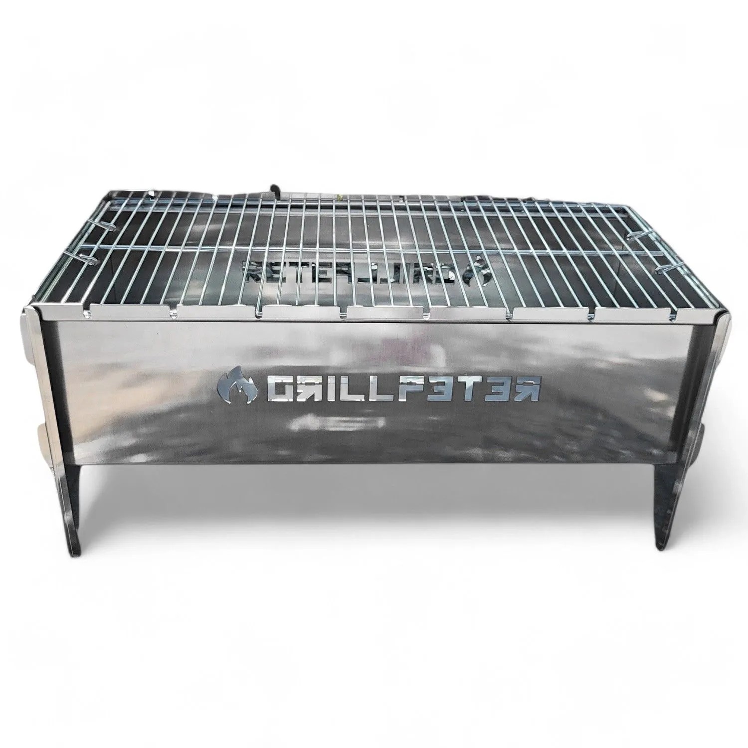 Grillpeter Mangal Anar Deluxe 2mm Campinggrill aus Edelstahl Schaschlikgrill_7