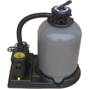 Waterman Sandfilteranlage 11 m³/h mit Pumpe und 6-Wege-Ventil für Pools bis 60 m³.