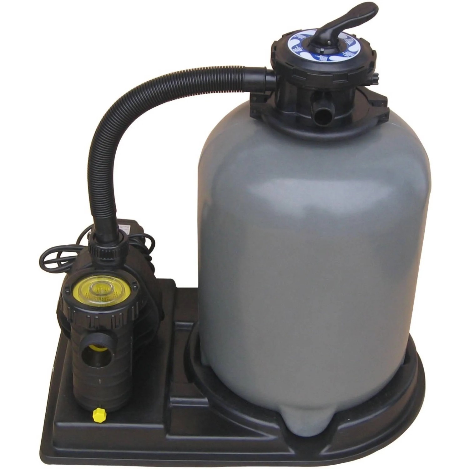 Waterman Sandfilteranlage 11 m³/h Pumpenleistung 6 Wege Verrohrungs Ventil 75Kg Sand