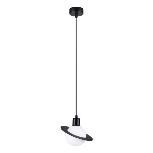 Schwarze Sollux Lighting Pendelleuchte Hyperion 1 im modernen Design.