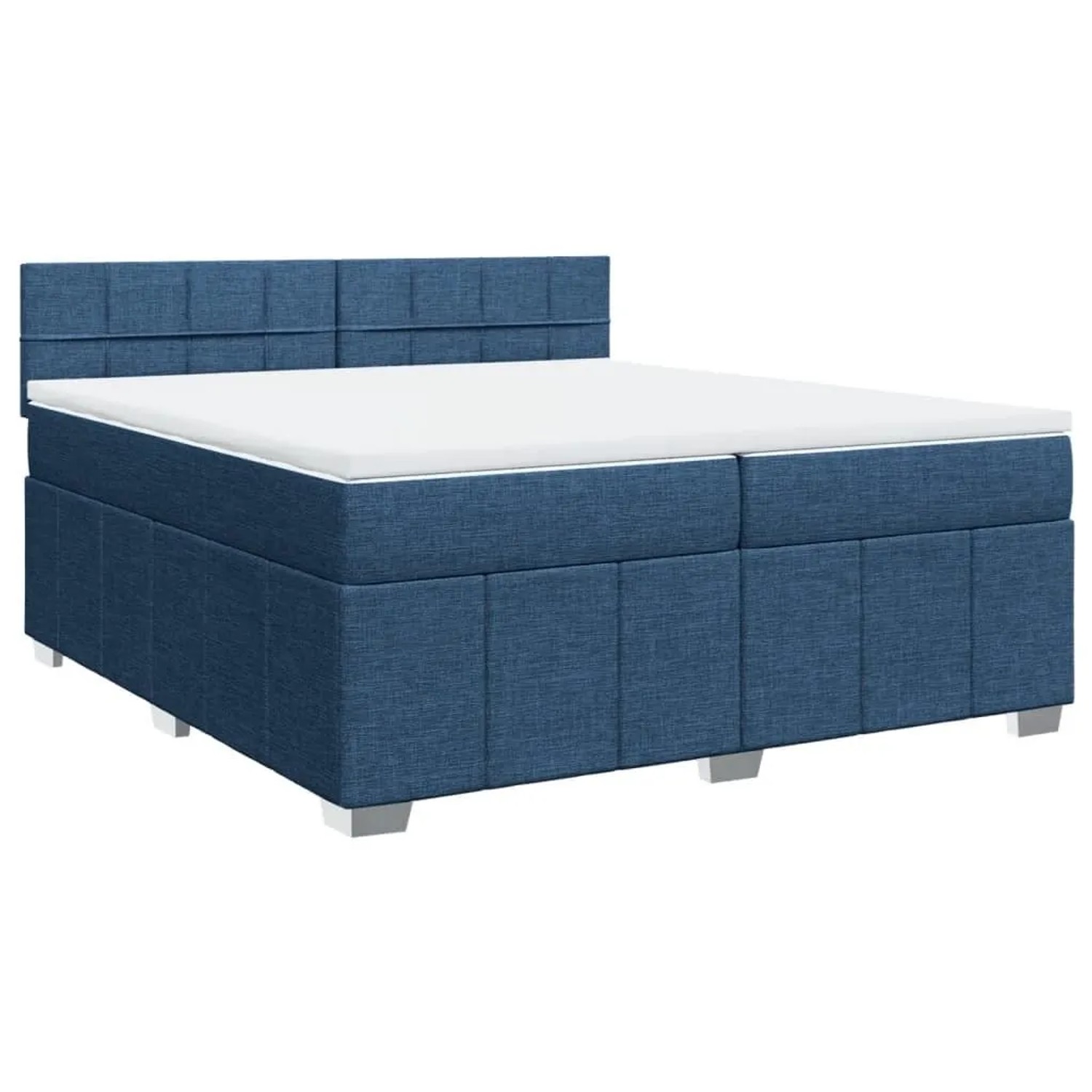 vidaXL Boxspringbett mit Matratze Blau 200x200 cm Stoff 3287181 günstig online kaufen