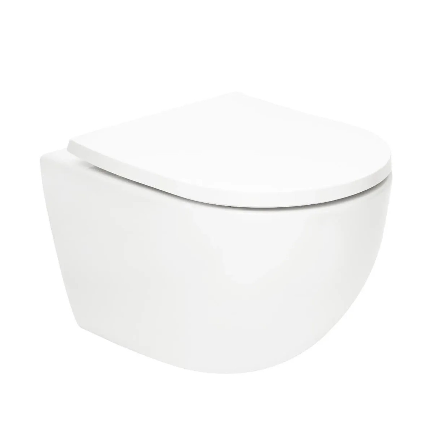 Swiss Aqua Technologies Wand-WC Hänge-WC Set Spülrandlos Tornado Spülung Leise mit SoftClose WC-Sitz Weiß