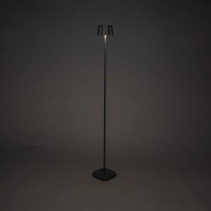 Schwarze Konstsmide LED Stehleuchte Nice, 120cm, für Innen & Außen. Dekorative Außenleuchte.