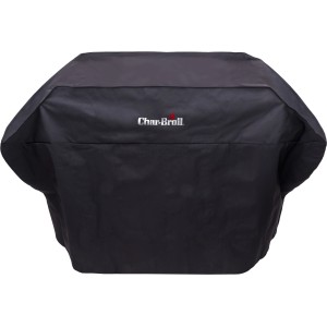 Schwarze Char-Broil Grill Wetterschutzhaube (Extra Wide) für Grills, schützt vor Wind und Wetter.