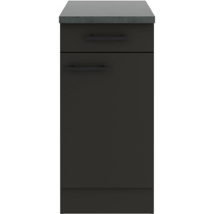 OPTIFIT Madrid420 Küchenunterschrank, 40 cm, Anthrazit Matt mit Schublade und Tür.