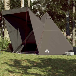 vidaXL Tipi-Familienzelt 6 Personen Braun Wasserdicht 4009443