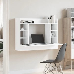 vidaXL Wand-Schreibtisch Weiß 105x48x75 cm Holzwerkstoff 847968