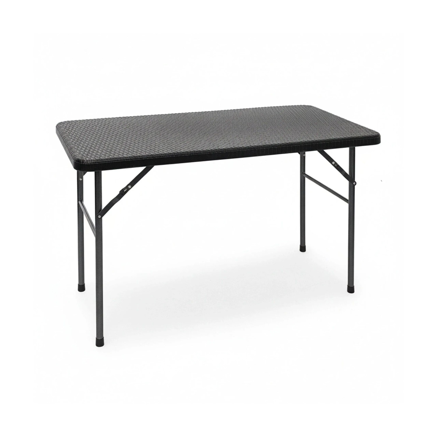 Relaxdays Gartentisch Rechteckig Kunststoff Schwarz Klappbar 74 cm x 121,5 cm x 61,5 cm