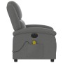 Dunkelgrauer vidaXL Massagesessel Elektrisch Modell 7 aus Samt, Seitenansicht.