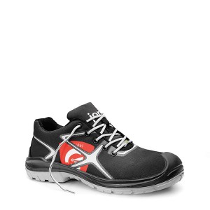 Jori Sicherheitshalbschuh JoSoft Low ESD S3, Gr. 47, schwarz mit Stahlkappe.