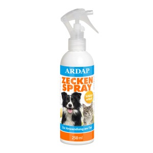Ardap Zeckenspray 250ml für Hunde und Katzen. Wirksamer Schutz vor Zecken und Flöhen.