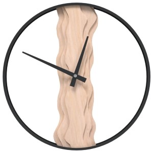 vidaXL Wanduhr Braun Ø35 cm Eisen und Eichenholz 4008397