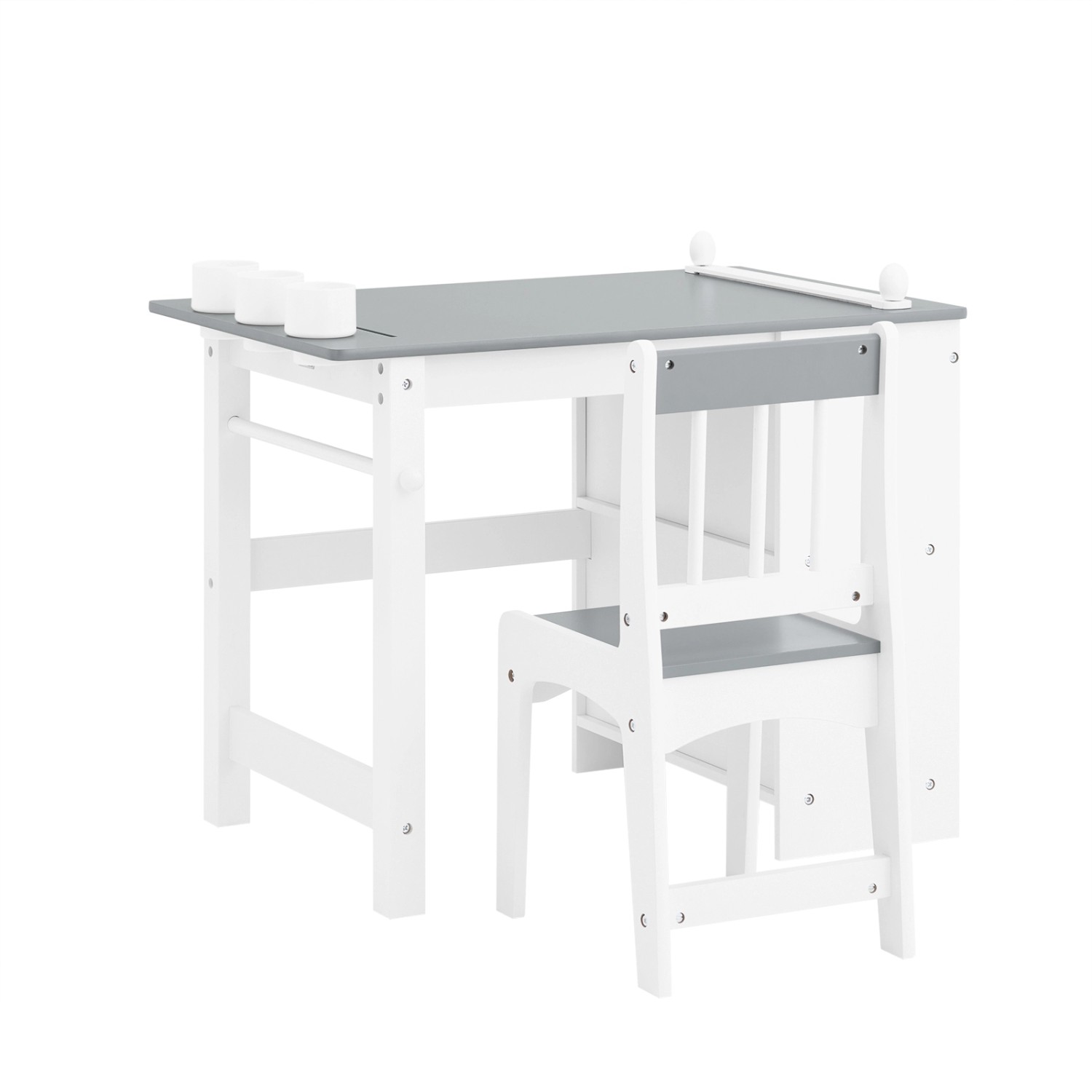 SoBuy Kindertisch mit 1 Stuhl Kindersitzgruppe Maltisch für Kinder KMB60-HG günstig online kaufen