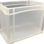 Transparente Eurobox 30x20x22 cm mit Vollwand, ideal zur Aufbewahrung.