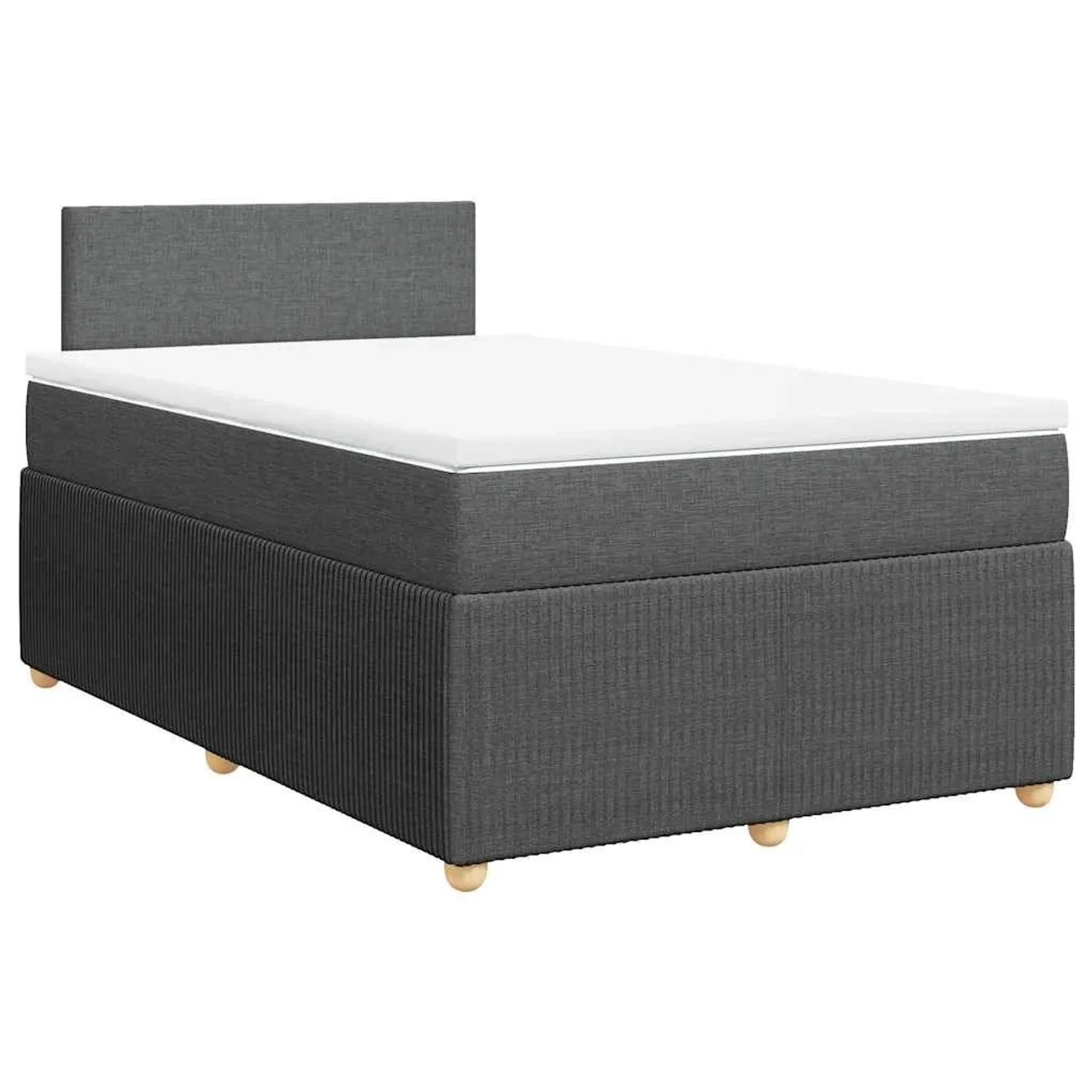 vidaXL Boxspringbett mit Matratze Dunkelgrau 120x190 cm Stoff 3287389 günstig online kaufen