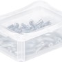 Transparente Eurobox-System Box mit Schrauben, 20x15x7 cm, Vollwand. Aufbewahrungsbox für Werkstatt & Hobby.
