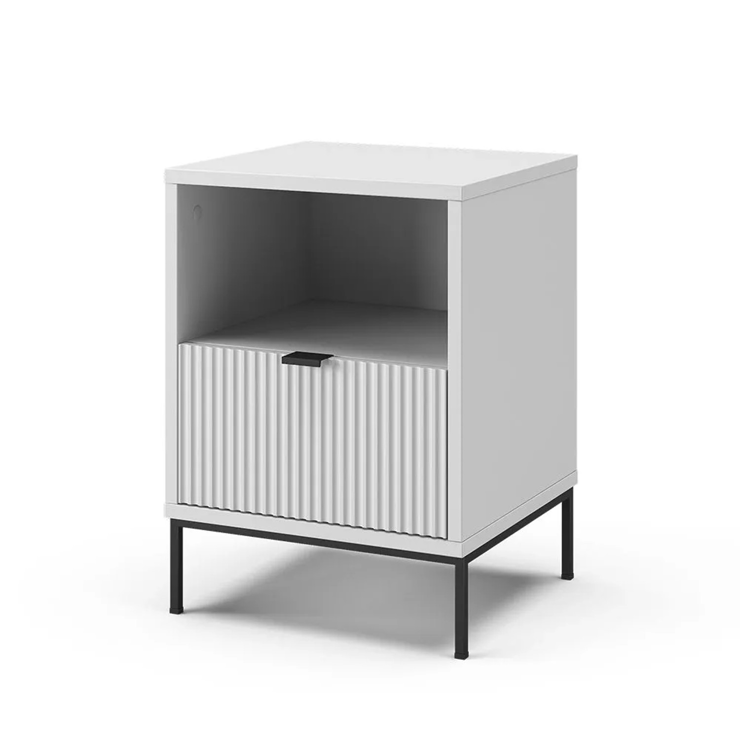 Vicco Nachttisch Eliza Weiß 40 x 55 mit 1 Schublade