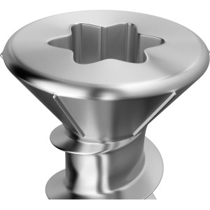 Nahaufnahme: GS Terrassen Terrassenschraube 5x50 A4 aus Edelstahl für Terrassendielen.